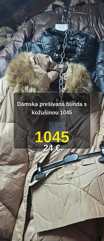 Dámska prešívaná bunda s kožušinou 1045