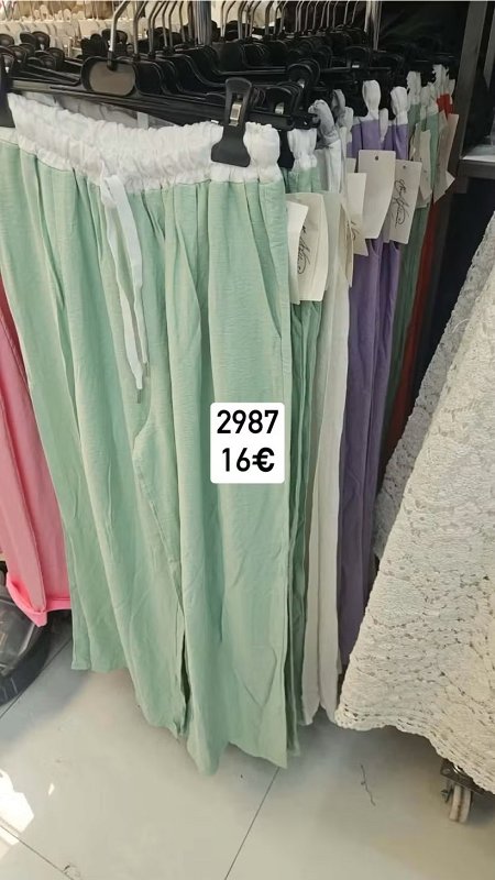Lanove siroke nohavice 2987