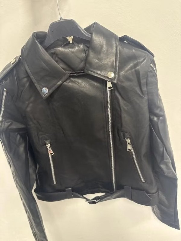 Kožená bunda zips po rukávoch 4984