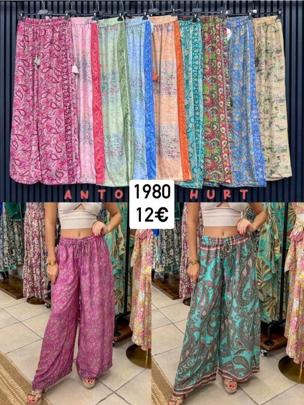 Indicke vzorovane nohavice 1980