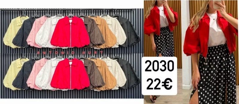 Bombera na zips balonove rukavy 2030