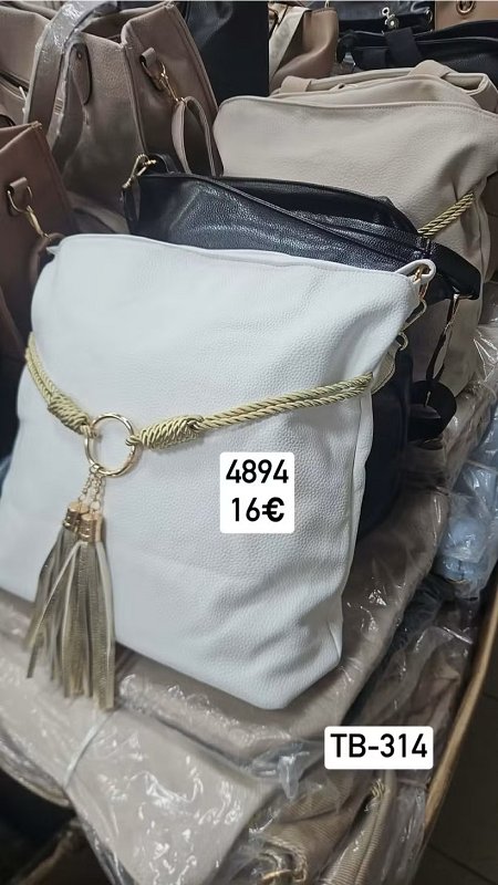Jednofarebna kabelka so strapcom 4894