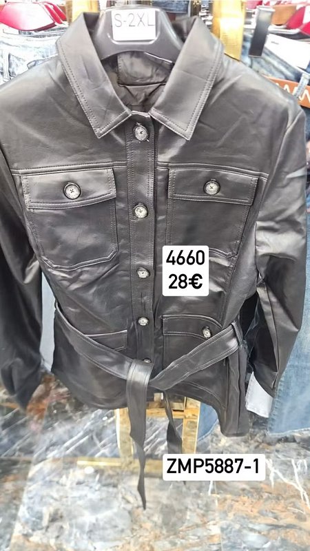 Kozena bunda na gombiky s opaskom 4660