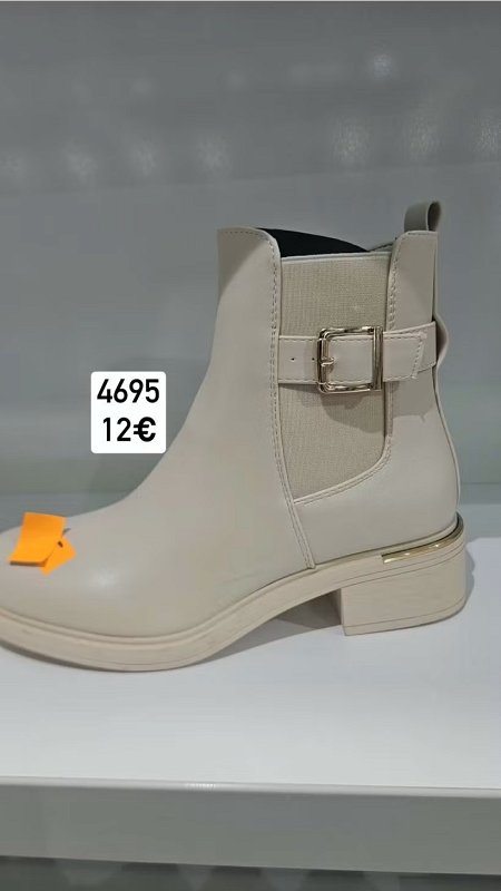 Bezove kotnikove cizmy s prackou 4695