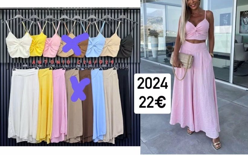 Letny nohavicovy komplet korzetovy top 2024