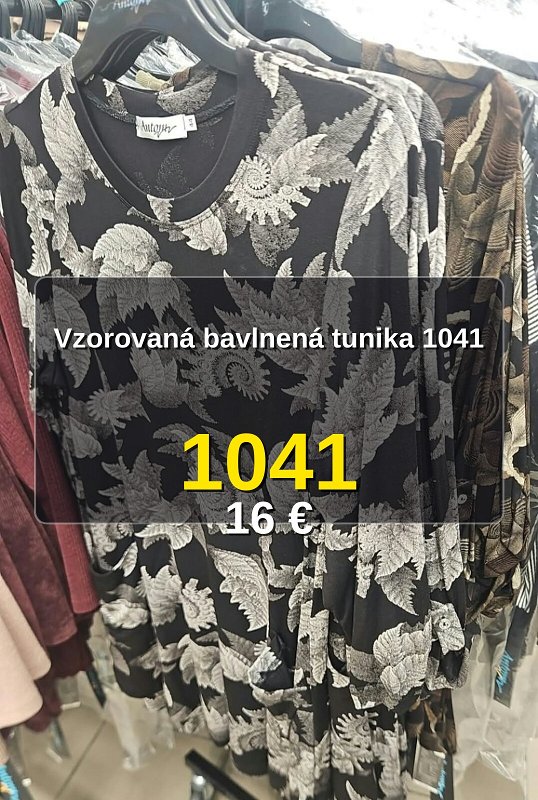 Vzorovaná bavlnená tunika 1041