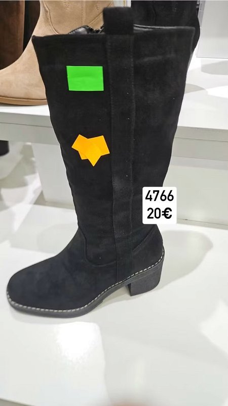 Cierne semisove cizmy na opätku 4766
