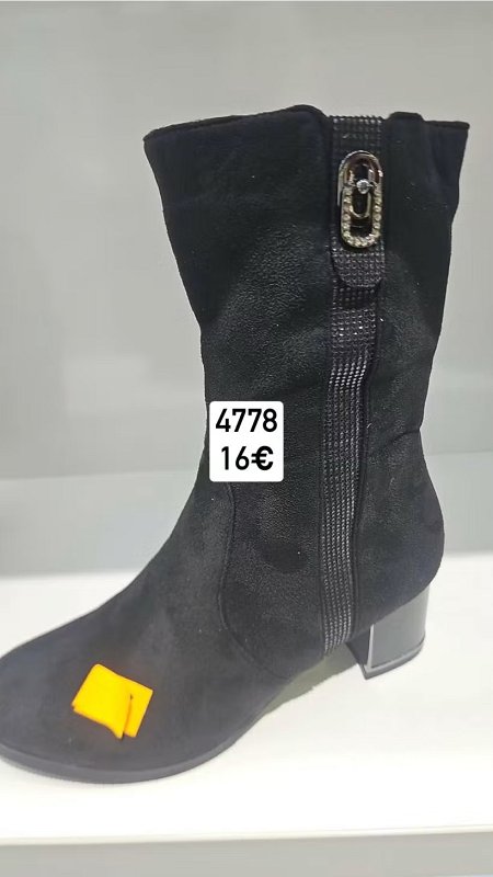 Cierne semisove cizmy kamienkovy pas 4778