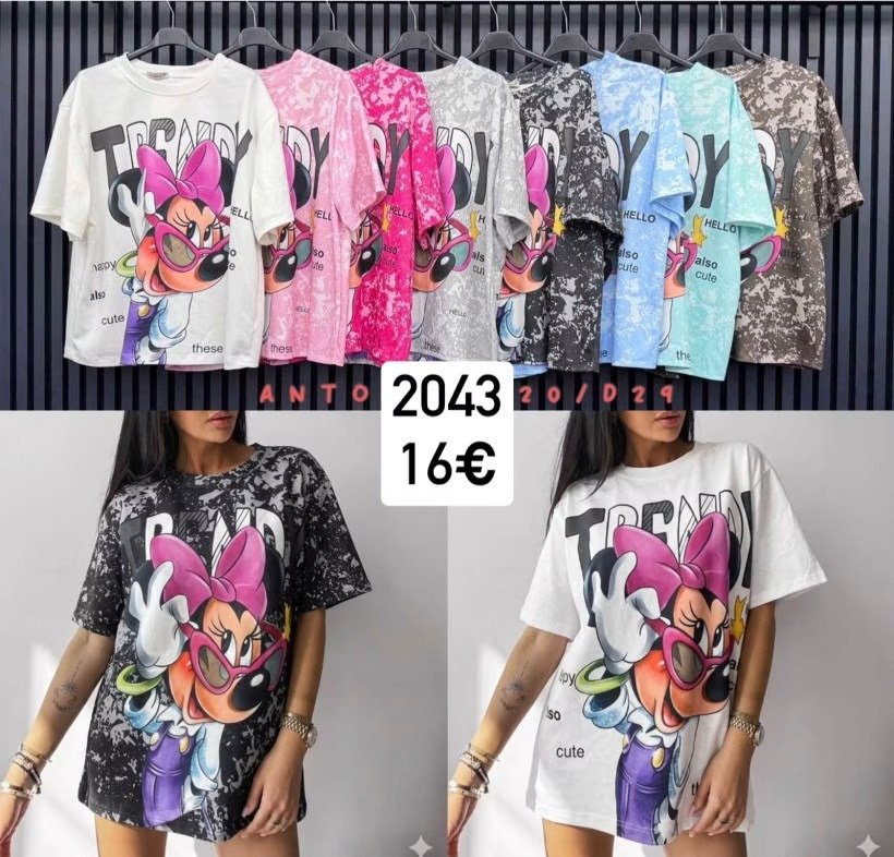 Bavlnene tricko s potlacou Mickey 2043