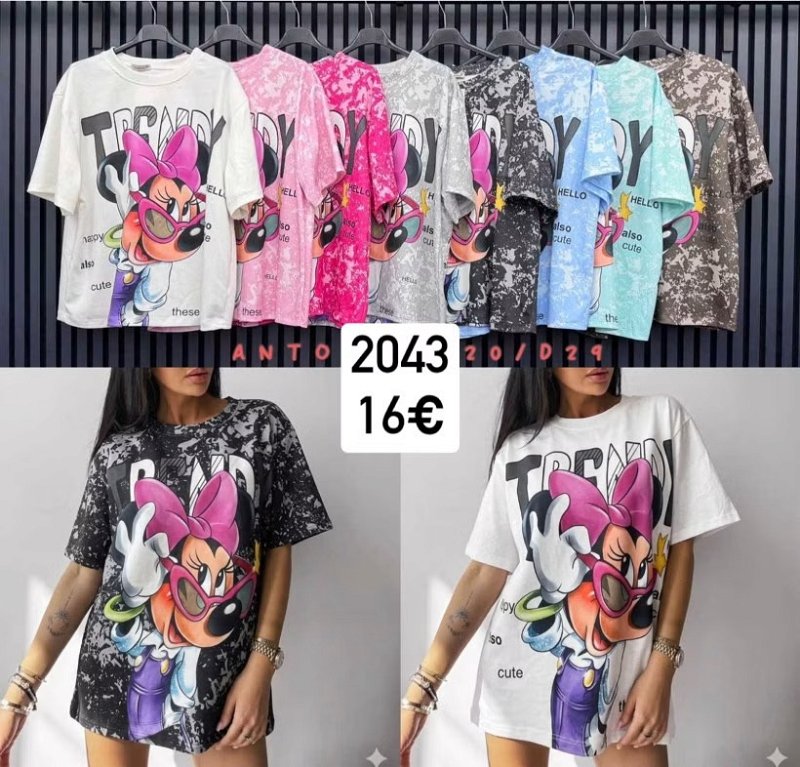 Bavlnene tricko s potlacou Mickey 2043