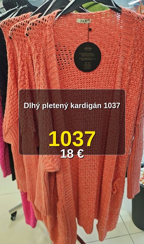 Dlhý pletený kardigán 1037