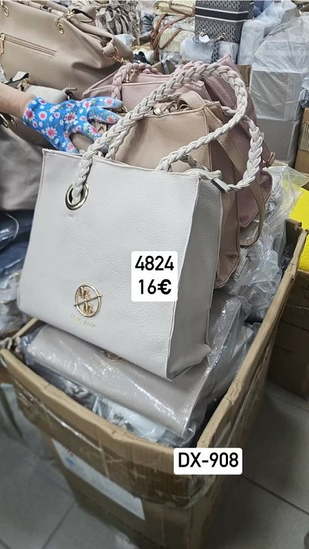 Kozena kabelka Mz pletene ramienka 4824