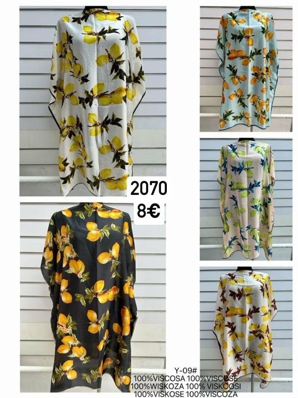 Prehoz na plavky vzor citrony 2070