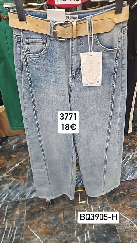 Modre baggy prestrihovane rifle 3771