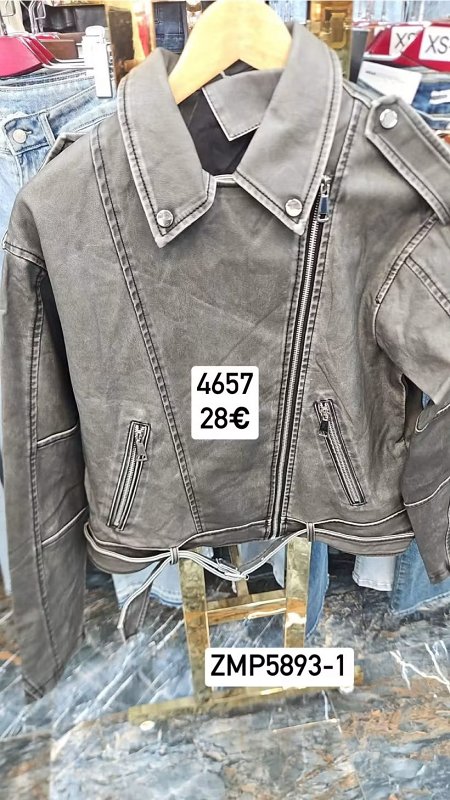 Antracit bunda na zips dole opasok 4657