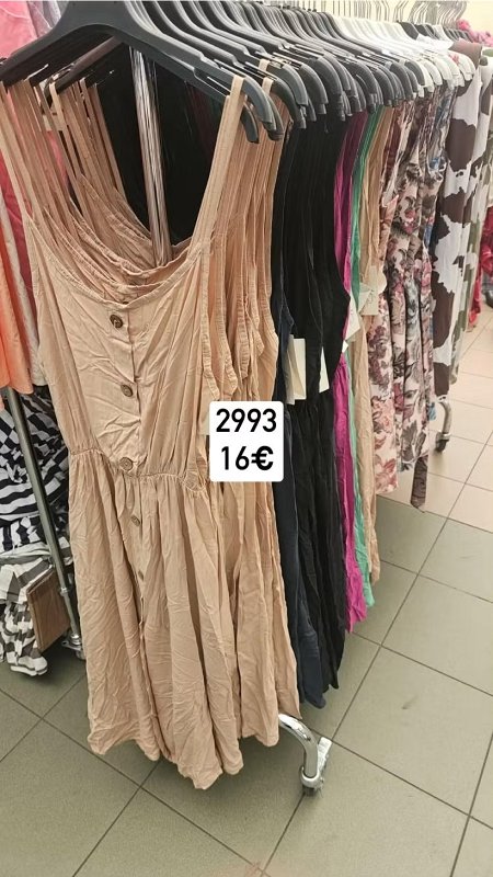 Letne saty s gombikmi na ramienka 2993