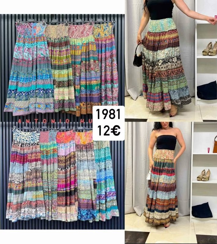 Indicka sukna s vysokym pasom 1981