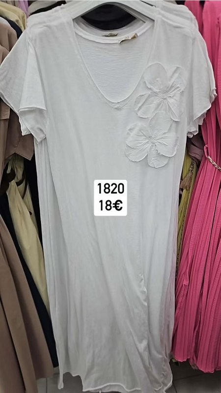 Bavlnene saty s kvetmi 1820