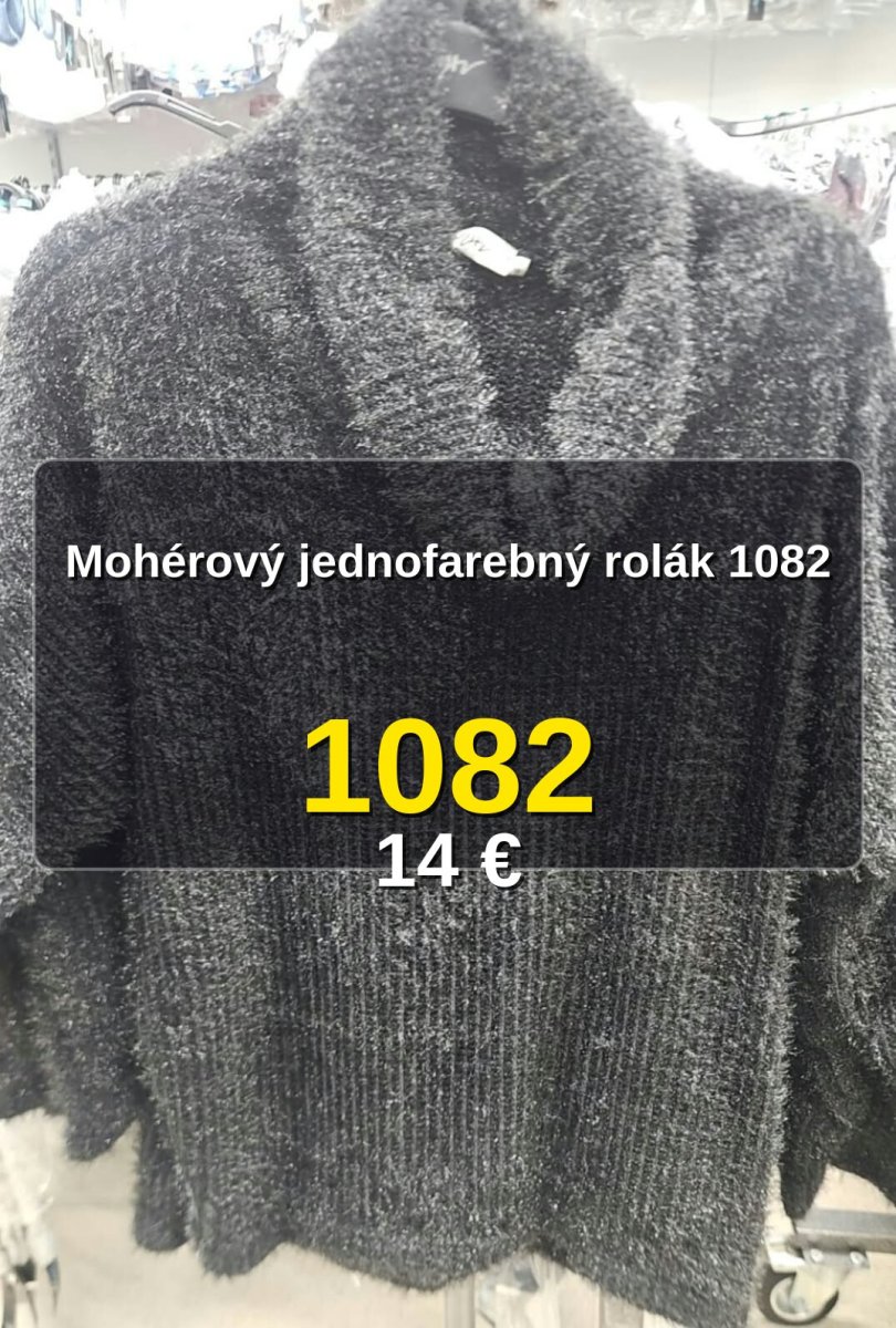 Mohérový jednofarebný rolák 1082