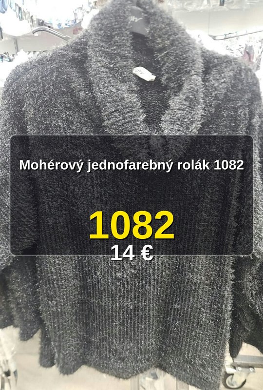 Mohérový jednofarebný rolák 1082