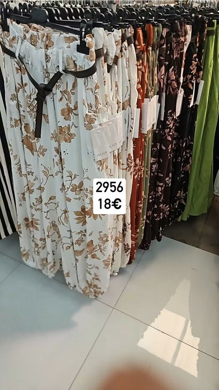 Kvietkovane nohavice s opaskom 2956
