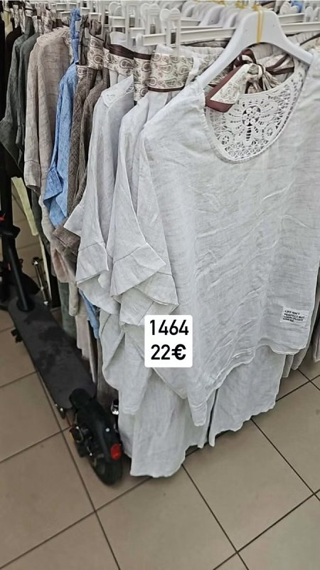 Nohavicovy komplet bluzka vzadu hackovana 1464