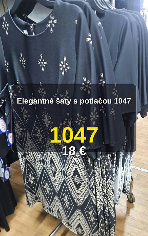 Elegantné šaty s potlačou 1047