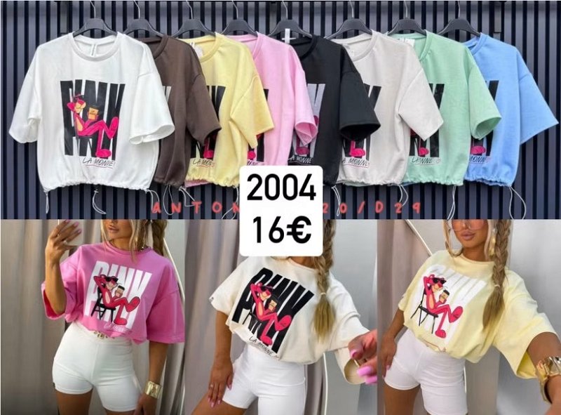 Bavlneny top PINK dole stahovany 2004