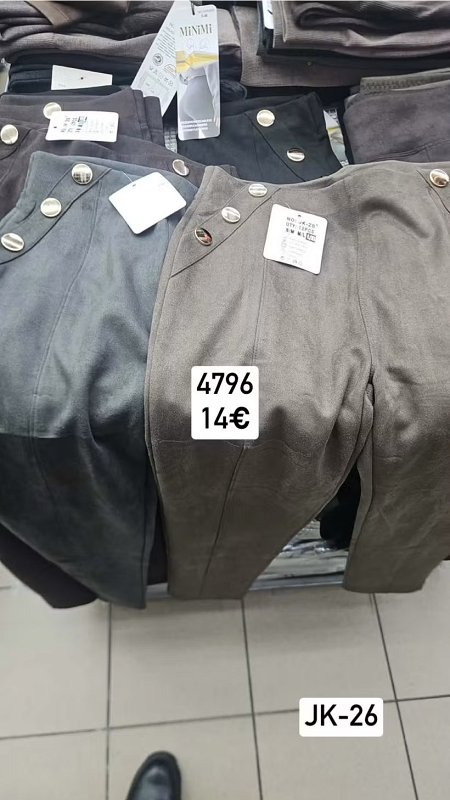 Semisove nohavice zlate gombiky na vreckach 4796