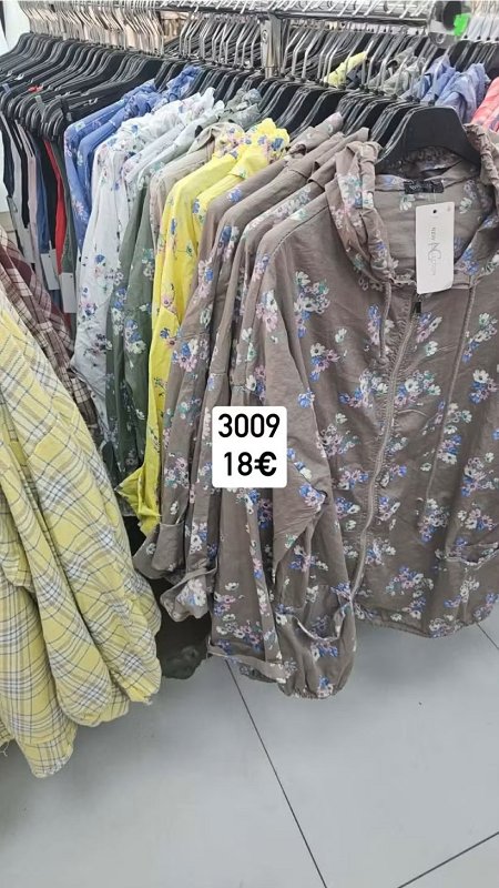 Kvietkovana bunda na zips 3009