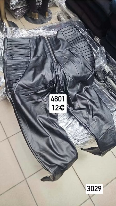 Kozene leginy s vysokym pasom na zips 4801