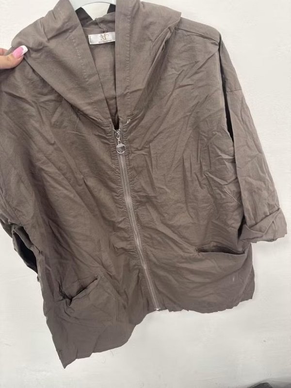 Lanova bunda na zips s vreckami 3152