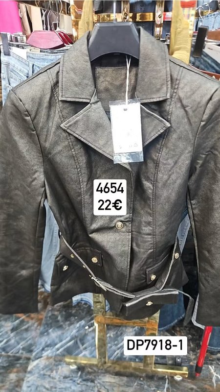 Kozena sakova bunda s opaskom 4654