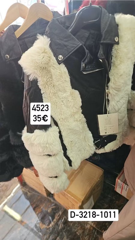Kozena bunda na zips s kozusinou 4523