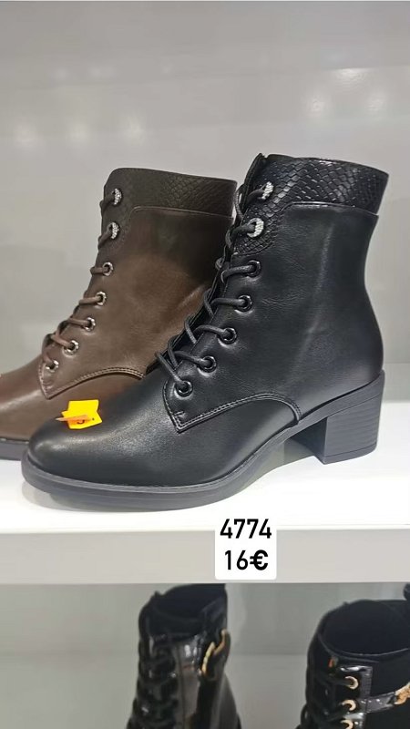 Kozene kotnikove cizmy na opätku 4774