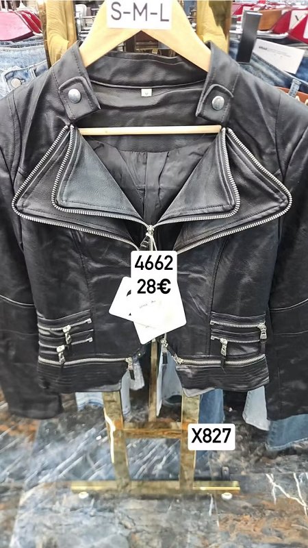 Kozena bunda so zipsami 4662