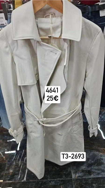 Kozeny kabat na gombiky s opaskom 4641