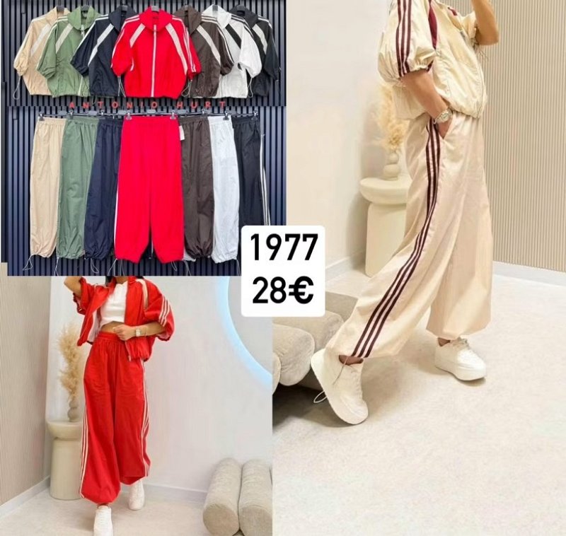 Nohavicovy komplet s pruzkami bombera na zips 1977