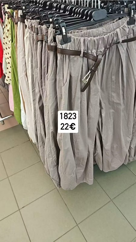 Siroke nohavice s opaskom 1823