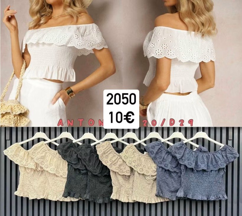 Madeirovy korzetovy top s volanikom 2050