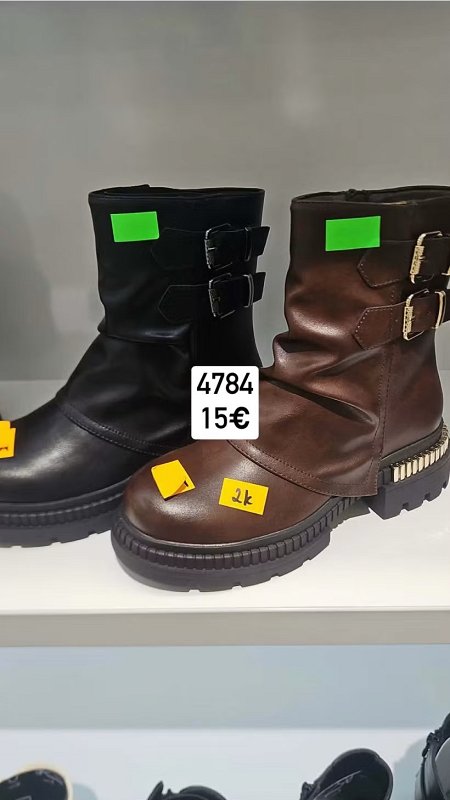 Kozene kotnikove cizmy s prackami 4784