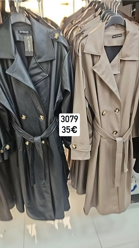 Kozeny kabat s opaskom 3079