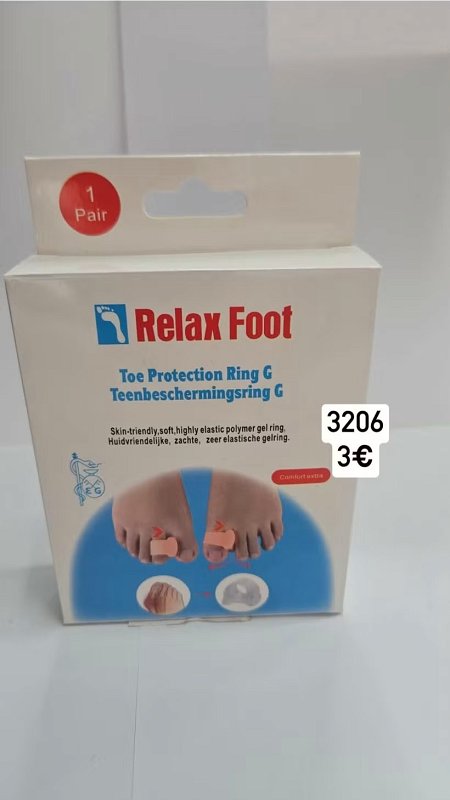 Gélové ochranné krúžky na prsty nôh 3206