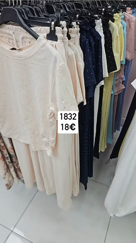 Nohavicový komplet s kamienkami 1832