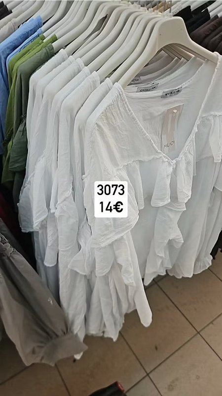 Volanikova jednofarebna bluzka 3073