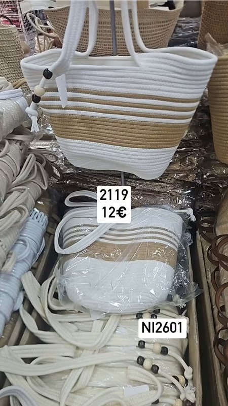 Pletena dvojfarebna kabelka 2119