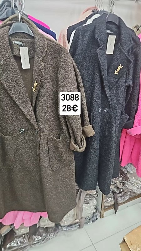 Dlhy kabat s vreckami VSL 3088