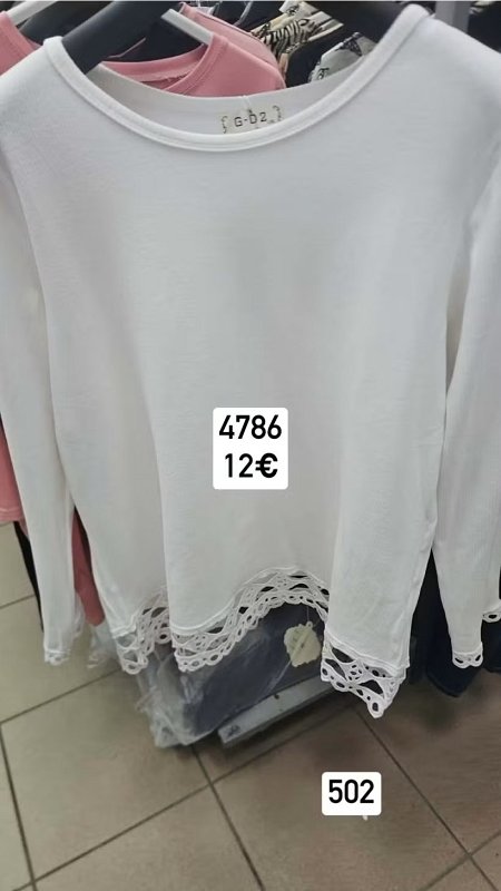 Top s dlhym rukavom dole hackovany 4786